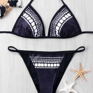 Padded halter bikini set